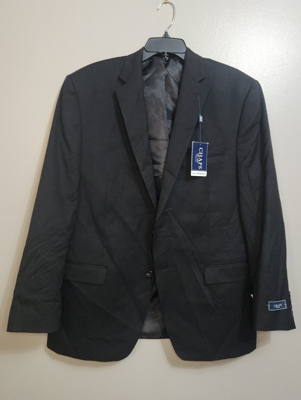 Chaps Men's Black Classic 2 Button Blazer Size 44R READ DESCRIPTION!